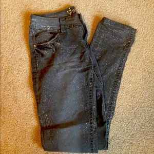 Gray jeans with sparkle. Perfect for the holidays